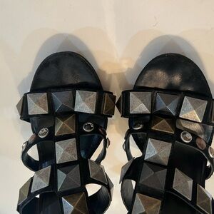 Ash Black Studded Heels